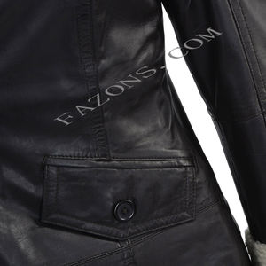 Chaqueta Larga de Piel de Oveja Auténtica para Mujer, Estilo Casual, Abrigo de Invierno con Relleno Cálido, Chaqueta de Aviador B3 de Cuero, OEM - Product Image 3