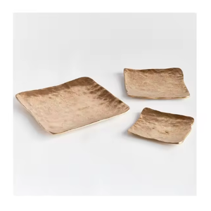 Nueva Bandeja de Servicio de Aluminio de Estilo Art Deco, Artesanía en Metal, Tamaño, Forma y Color Personalizables, Multifuncional para Hoteles y Restaurantes - Product Image 1