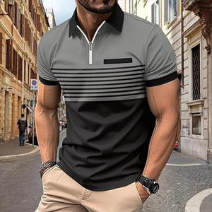 Vêtements de sport en gros 100% polyester streetwear décontracté entraînement à manches courtes hommes Polo t-shirt vêtements de rue - Product Image 1