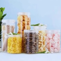 Meilleur prix, pots de conservation alimentaire en plastique certifiés ISO 9001, OEM ODM, contenants de stockage transparents, pots à biscuits, couleur personnalisée