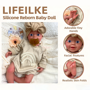 Muñeco Bebé Reborn de Silicona de 18 Pulgadas, Niño con Boca Abierta, Cuerpo Completo, Suave, Realista, con Peso, Recién Nacido, Juguete para Abrazar, Regalo para Niños Mayores de 3 Años - Product Image 3