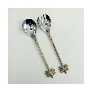 Juego de cubiertos Fabricante de cuchara para servir ensalada de acero inoxidable de alta calidad disponible con diseño y tamaño personalizados - Product Image 1