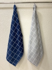 Serviette de cuisine à rayures tissées 100% coton, confort doux, absorption rapide et séchage, serviette de nettoyage écologique multi-usages - Product Image 2