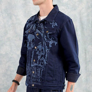 <b>Men</b> Denim <b>Jacket</b> <b>Lined</b> With <b>Fur</b> Winter Thicker Jean <b>Jacket</b> Sherpa <b>Lined</b> Denim <b>Jacket</b> For <b>Men</b> Windbreaker - Product Image 2