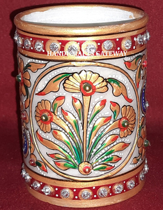 Beautiful Handmade Marble <b>Pen</b> Holder With Flower Design And latest Production Cheap Price Bulk quantity In Manufacture - Product Image 1