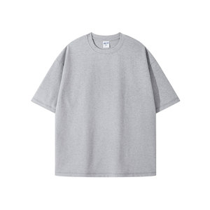 Camisetas de Hombre con Estampado de Letras, Hombros Caídos, Básicas, Unisex, de Algodón, Cuello Redondo, Camisetas de Manga Corta, Camisetas Gruesas al por Mayor - Product Image 1