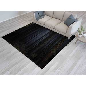 Alfombra Estampada con Paisaje Forestal: Estilo Loft, Guardería, Chenilla, Diseño Rústico, Alfombra Delgada No Tejida - Product Image 2