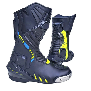Bottes de moto tout-terrain en cuir imperméables et respirantes pour motard – Vente en gros - Product Image 5