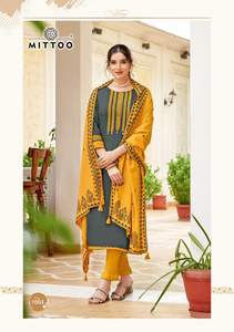 Conjunto de Vestido de Novia de Rayón con Estampado de Diseño para Mujer, Maruti Fashion, Kurti Bordado con Pantalón y Dupatta para India y Pakistán - Product Image 3