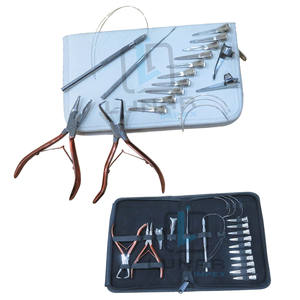 Kit d'outils d'extension de cheveux en acier inoxydable avec crochet à boucle, aiguilles en forme de C avec étiquetage de logo de marque personnalisé - Product Image 1