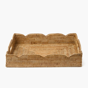 Bandeja de servicio de ratán moderna en colores de moda, hecha a mano en Vietnam con opciones OEM/ODM personalizadas, suministro directo al por mayor. - Product Image 6