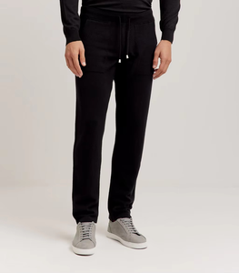 กางเกงวอร์มขายาวสำหรับผู้ชายกางเกงแบ็กกี้โอเวอร์ไซส์แบบสั่งทำลายโลโก้สีทึบมีเชือกผูก - Product Image 3