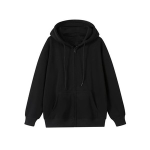 Sweat à capuche zippé pour homme, taille plus, en tissu premium doublé en polaire, surdimensionné, poids lourd, 450 g, fabrication OEM personnalisée - Product Image 2