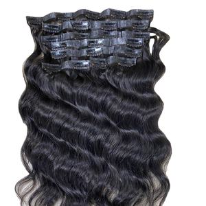 Wholesale 100% High Quality 8A Grade Vietnamese Remy <b>Hair</b> Extensions Natural <b>Color</b> Seamless Clip-In Bulk Raw Natural Straight - Product Image 1