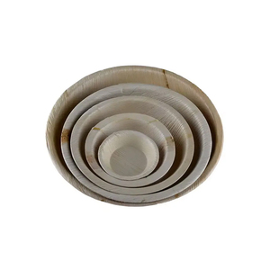 Vaisselle jetable de bols ronds profonds de feuille de palmier naturelle durable et écologique pour le service de nourriture pour les mariages et les événements - Product Image 4