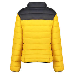 Veste bouffante à poches zippées de style urbain pour femmes veste à col montant en polyester coupe-vent écologique avec patchs personnalisés - Product Image 3