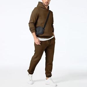 Customized High-quality Embroidered Solid Custom Streetwear Plain <b>Tracksuits</b> for <b>Men</b> <b>Men's</b> 2pc Blank <b>Tracksuit</b> Hoodie and Jogger - Product Image 4