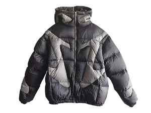 Chaquetas acolchadas de burbujas de invierno personalizadas para hombre 100% poliéster relleno de plumón transpirable incluido parches personalizados - Product Image 5