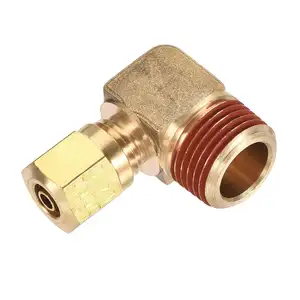 Brass Bar Stock Elbow Fittings NTP Air Brake DOT Compression Fittings for SAEJ844 Tubing