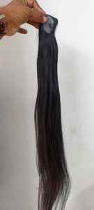 Extensiones de cabello Remy recto de color natural de un solo donante Cabello indio Paquetes crudos Cabello humano de alta calidad - Product Image 2