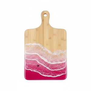 Bloc à découper en bois et résine époxy artisanale de qualité supérieure pour la cuisine, durable, antidérapant, écologique, léger, passe au lave-vaisselle - Product Image 2