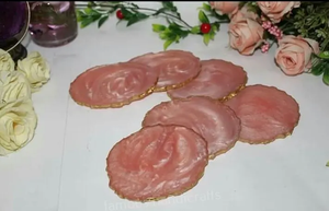 Best Selling Resin and Wood <b>Coasters</b> Multi-Purpose Floral Pattern Design for Home Kitchen Decor As a Business Gift - Product Image 2