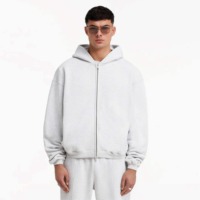 Sweat à capuche zippé en polaire pour homme, haute qualité, hiver, mélange de coton, élastique, coupe oversize, streetwear, logo personnalisé, OEM, numérique, écologique