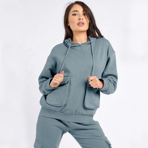 เสื้อฮู้ดแขนยาวผ้าฝ้าย100% ปรับแต่งได้สำหรับผู้หญิงเสื้อครอปแขนยาวมีเชือกผูกน่ารักสไตล์ฮาราจูกุสำหรับฤดูหนาว - Product Image 1