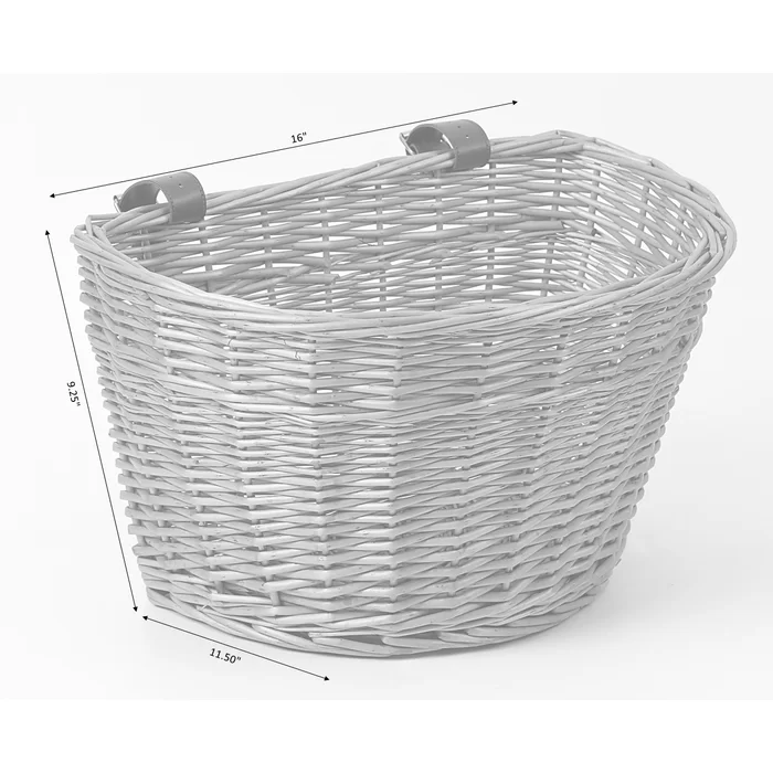 Cestino per bici cestino per bicicletta in vimini in Rattan cestino per manubrio anteriore adesivo intrecciato a mano custodia per bicicletta cestino portaoggetti per Riding  18