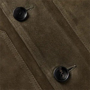 Vêtements en Offre Spéciale Produits unis Blouson aviateur en daim pour hommes Veste en cuir personnalisée vente en gros Veste en daim pour homme personnalisée - Product Image 4