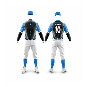 Uniformes de béisbol por sublimación para hombre, proveedor de fábrica al por mayor, novedad, uniforme de béisbol personalizado de alta calidad - Product Image 1