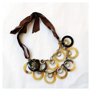 เครื่องประดับยอดนิยมแหวนฮอร์นออกแบบใหม่ทำมือสร้อยคอฮอร์นธรรมชาติเครื่องประดับแฟชั่นเครื่องประดับผู้หญิง - Product Image 5