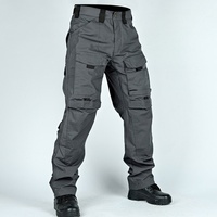 Pantalon cargo décontracté gris personnalisé avec logo pour homme, taille haute, respirant, séchage rapide, en toile écologique, léger, anti-plis, pour l'extérieur