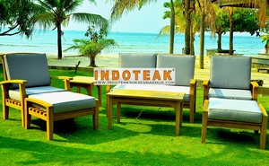 Ensembles de canapés de jardin en bois extérieur traditionnel de haute qualité sièges profonds en teck en gros pour hôtels parcs appartements villas hôpitaux - Product Image 1