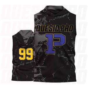 Maillot de sport à capuche 7v7, personnalisable, haute flexibilité, respirant, évacuation de l'humidité, vêtements de sport, logo, numéros sublimés - Product Image 1