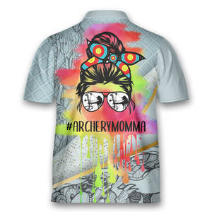 เสื้อโปโลกระดุมยิงธนูแบบกลับด้านได้เสื้อยืดสำหรับผู้ชายและผู้หญิงระบายอากาศได้ดีแห้งเร็ว - Product Image 6