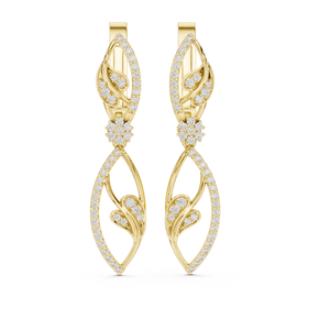 ต่างหูเพชรทรงกลมที่ไร้กาลเวลาสำหรับทุกโอกาสสร้างขึ้นด้วยความประณีตและประกายที่ไม่มีใครเทียบได้ - Product Image 3