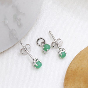 ขายส่ง925เงินสเตอร์ลิงต่างหูจี้ผู้หญิงกับอินเทรนด์พลอยคาลซิโดนีธรรมชาติแฮนด์เมดของขวัญพิเศษสำหรับเธอ - Product Image 1