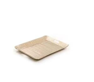 Plateau à dessert de forme rectangulaire Ensemble de 2 événements de mariage et d'anniversaire Plateaux à chocolat sûrs pour les aliments Design martelé couleur or - Product Image 3