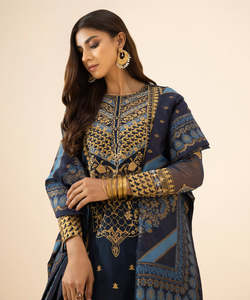 ชุดสูท Salwar Kameez ออกแบบใหม่จากอินเดียชุดสูทสไตล์ปากีสถานปักคอชุด Eid salwar Kameez สำหรับผู้หญิงพร้อมสวมใส่ - Product Image 4