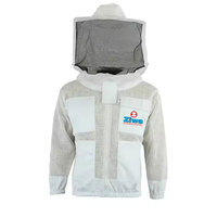 OEM Hersteller 3-lagiger belüfteter Bienen anzug aus Poly-Baumwolle Atmungsaktive Imkerei jacke mit Schleier für Imker Arbeits overall