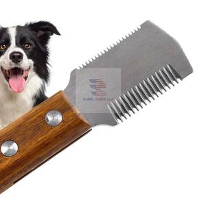 Couteau à dénuder professionnel pour animaux de compagnie Couteau à dénuder à lame en acier inoxydable double face - Product Image 5