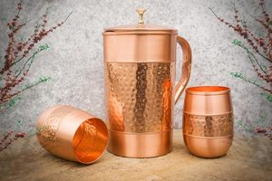 Pichet en cuivre pur le plus vendu, carafe en cuivre personnalisée pour la consommation, nouveau style pour la décoration de la cuisine à domicile - Product Image 4