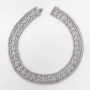 White Gold 14K 90.00ct Lab Grown Diamond Collar Necklace Luxury Fine Jewelry Perfect <b>Gift</b> for Women <b>Birthday</b> and Anniversary - Product Image 1