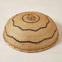 Panier à couvercle de cloche en osier naturel en bambou pour la protection des aliments ou l'affichage décoratif de Table à manger de cuisine