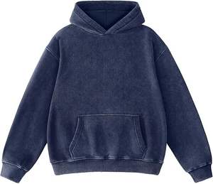 Sudadera con Lavado Ácido para Hombre, Estilo Urbano Extra Grande con Tela de Algodón Premium que Ofrece Comodidad Retro Vintage y Moda Diaria - Product Image 6