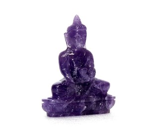 Statue de bouddha faite à la main en améthyste, Sculpture Ganesha, Figurine en cristal, pierre de guérison, fabriquée en inde, meilleure vente - Product Image 1
