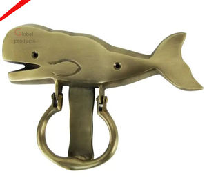 Aldaba de puerta de metal de diseño de lujo moderno manija de forma redonda para uso en hoteles - Product Image 3