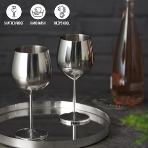 Premium Quality Unbreakable Stainless Steel Wine Glass Shatterproof Cocktail and Wedding <b>Goblet</b> for Red Wine Champagne Serving - Product Image 4