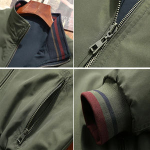 Veste de moto ample Hip Hop Fall Fashion Street Style avec tissu en toile à col à capuche brodé - Product Image 5